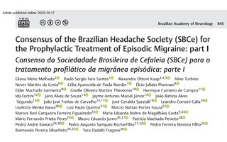 Leia mais sobre o artigo Consenso da Sociedade Brasileira de Cefaleia (SBCe) para o tratamento profilático da migrânea episódica: parte 1
