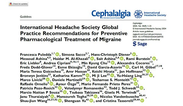 Leia mais sobre o artigo International Headache Society Global Practice Recommendations for Preventive Pharmacological Treatment of Migraine